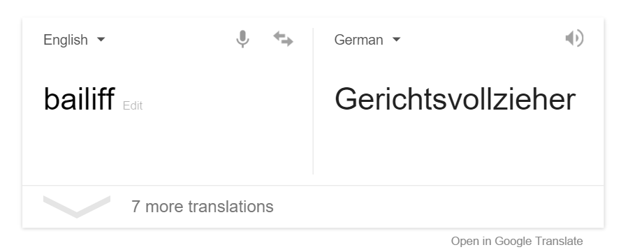 Google Translate from English to German