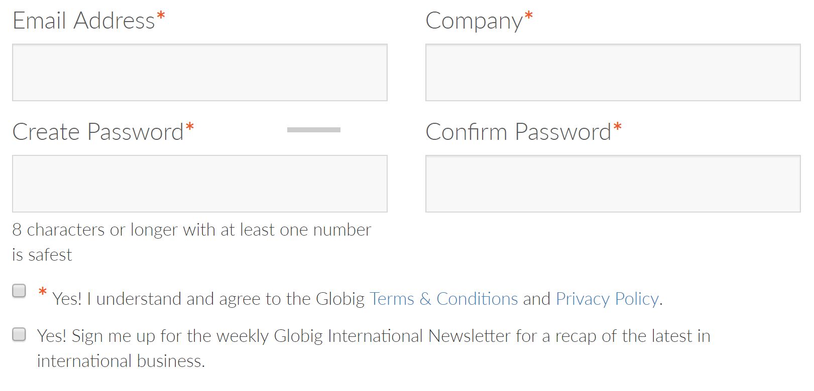 Globig opt-in screen 